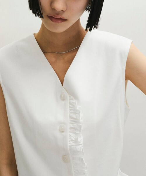 tシャツ 「WEB限定」ラッフルコンビスリーブレストップス レディース | ADAM ET ROPE' | 08