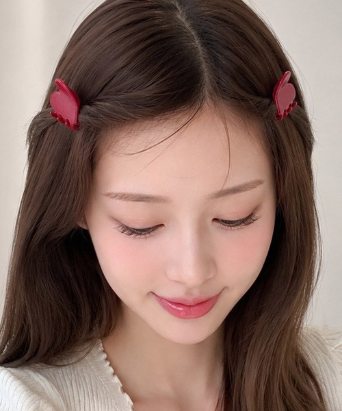 Port（ポート） ヘアクリップ 「 」 ハート シェイプ ミニ ヘア