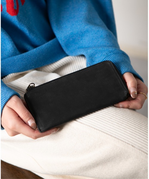 ミニ 長財布 財布 薄い TIDY SLIM プルアップレザー メンズ レディース