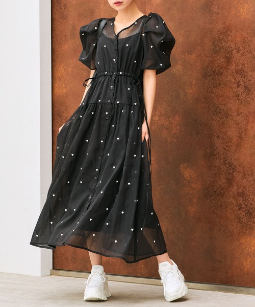 【新品未使用未開封】OLIVE des OLIVE OLIVE des 「OLIVE OLIVE」 半袖ワンピース FREE ブラック