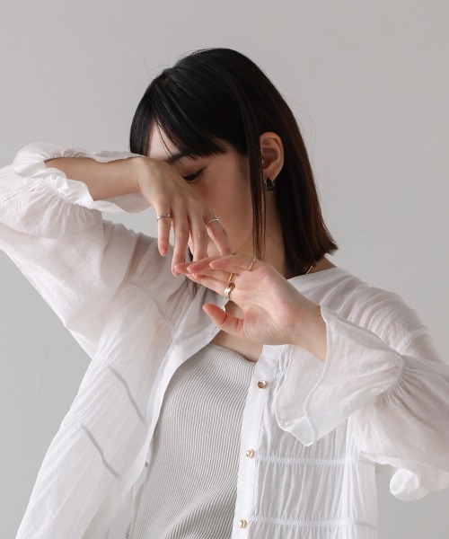 Bou Jeloud（ブージュルード） ブラウス シャツ シアーギャザー