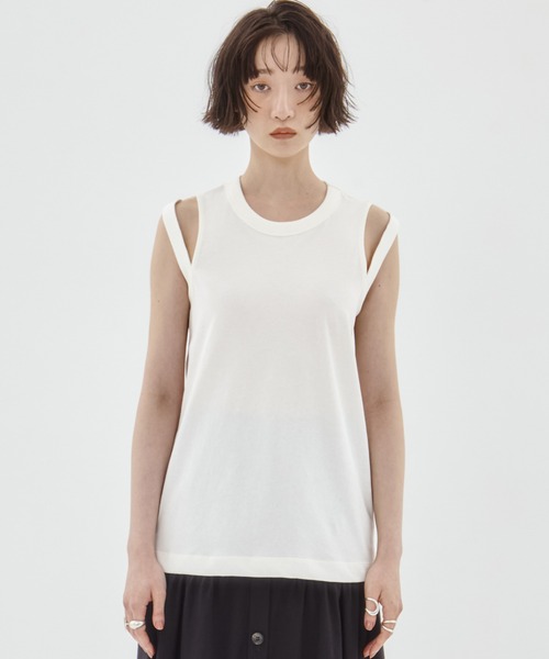 CINOH（チノ） タンクトップ ノースリーブ 「CINOH/チノ」「STUDIOUS