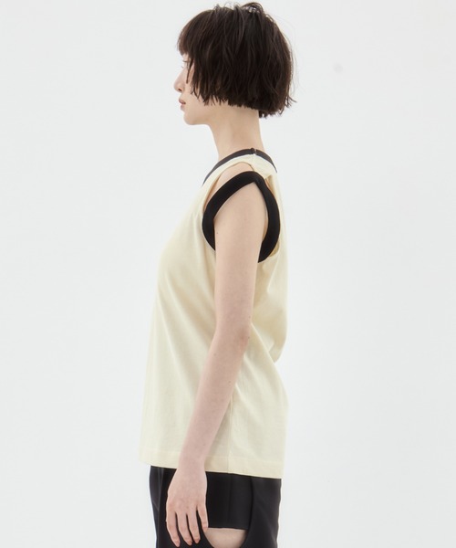 チノ KNIT TANK TOP (GOTS) タンクトップ ニット セーター CINOH（チノ） タンクトップ ノースリーブ 「CINOH/チノ」「STUDIOUS