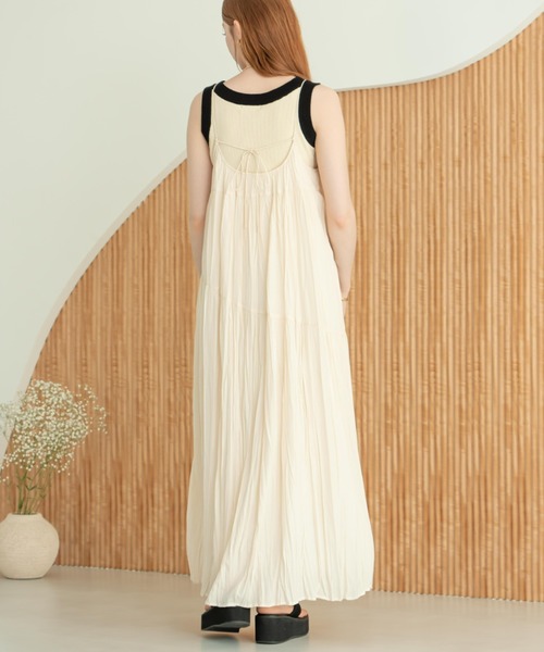 hinari ワンピース ワッシャーティアードキャミワンピース : ZOZOTOWN