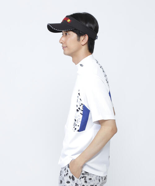 tシャツ 「PEARLY GATES」アクアツイストドットメッシュスリーブレスモックネックカットソー レディース アクアツイストドットメッシュスリーブレスモックネック