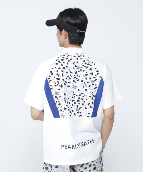 tシャツ 「PEARLY GATES」アクアツイストドットメッシュスリーブレスモックネックカットソー レディース アクアツイストドットメッシュスリーブレスモックネック