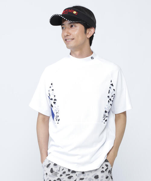 tシャツ 「PEARLY GATES」アクアツイストドットメッシュスリーブレスモックネックカットソー レディース アクアツイストドットメッシュスリーブレスモックネック