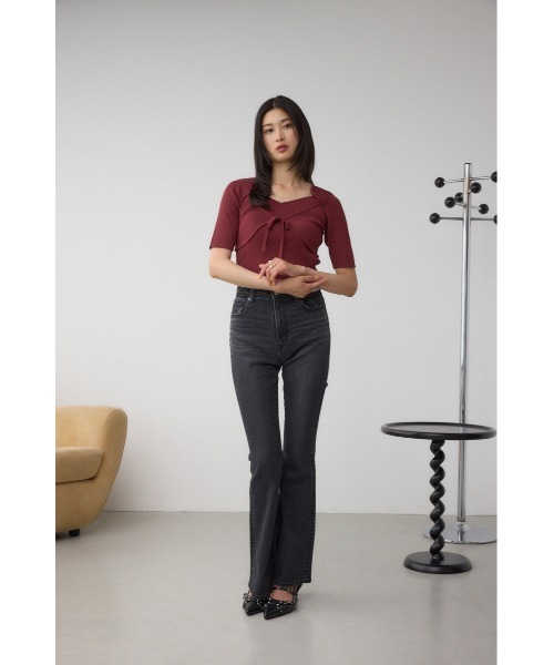 【専用】moussyデニム　ブルーデニムフレアズボン　ブーツ丈デニム AZUL BY MOUSSY AZUL DENIM フレアデニム L/BLK1 -ファッション