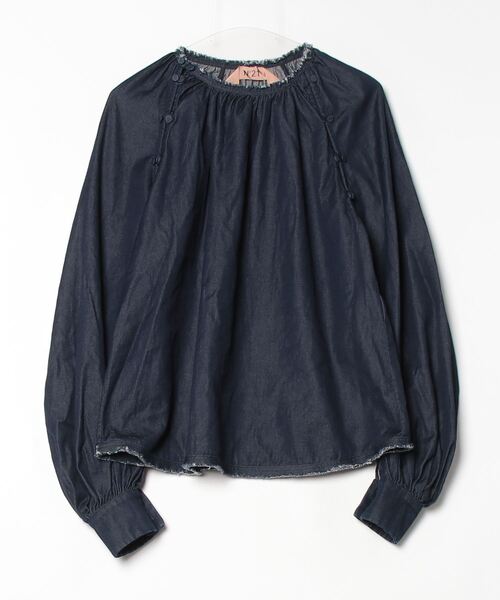 N°21 「N21 numero ventuno」 長袖ブラウス 38 ネイビー レディース 