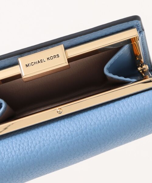 MICHAEL KORS コインウォレット ミディアム ペールブルー/ネイビー MICHAEL KORS 財布 JET SET コインウォレット ミディアム