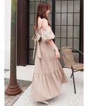ワンピース 半袖 「吉田朱里」パール2wayボ...の詳細画像4