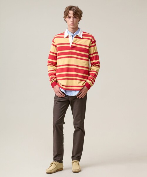 Y/PROJECT トリプルカラー ラグビーTシャツ ボーダー ポロシャツ M J.PRESS（J.プレス） ポロシャツ ソフトタッチコットンマルチボーダー