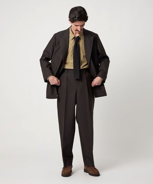 Steven Alan P/R/PU OX PLEATED PANTSスラックス Steven Alan P/R/PU OX PLEATED PANTSスラックス パンツ