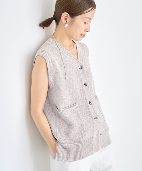 IENA（イエナ） ニットベスト - ベージュ レディース : ZOZOTOWN Yahoo