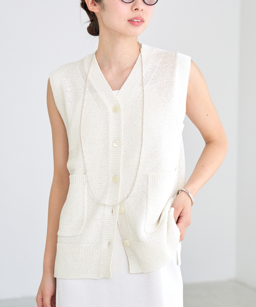 IENA（イエナ） ニットベスト - ベージュ レディース : ZOZOTOWN Yahoo