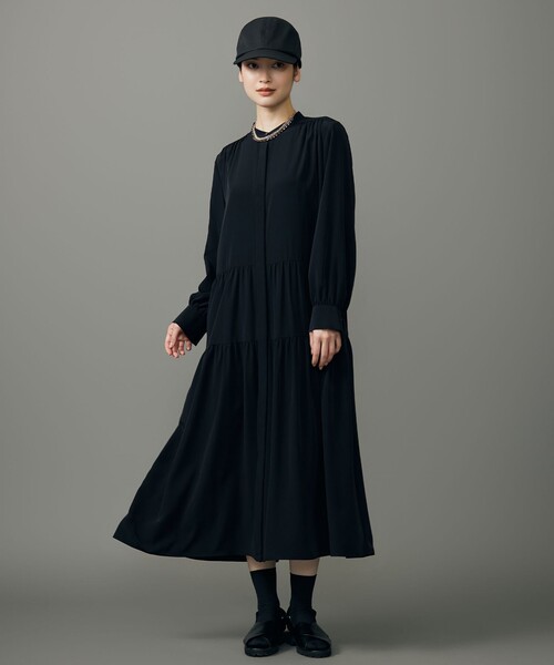 ドレス シルキータッチティアード ドレスの画像