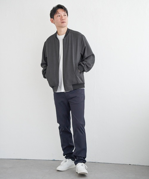 ikka（イッカ） ジップアップブルゾン M ネイビー メンズ : ZOZOTOWN