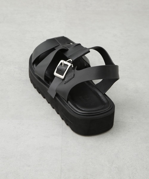 「NANO universe」 サンダル M ブラック メンズ_画像8