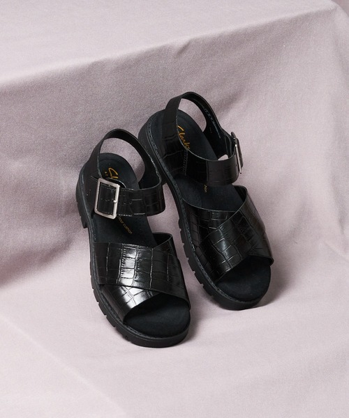 「Clarks」 フラットサンダル UK4.5 ブラック レディース_画像5