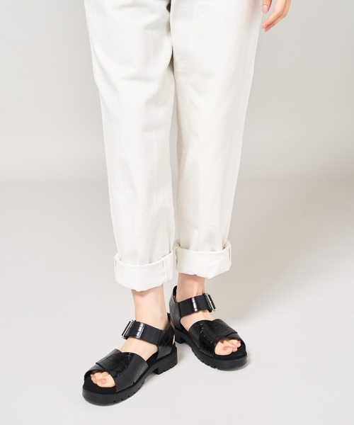 「Clarks」 フラットサンダル UK4.5 ブラック レディース_画像9