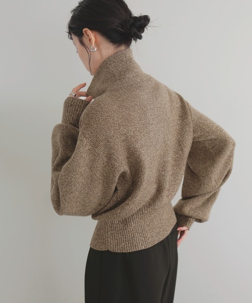 [新品]2way ボタンニット LIAN（リアン） ニット セーター ボタンデザイン2WAYネックニット