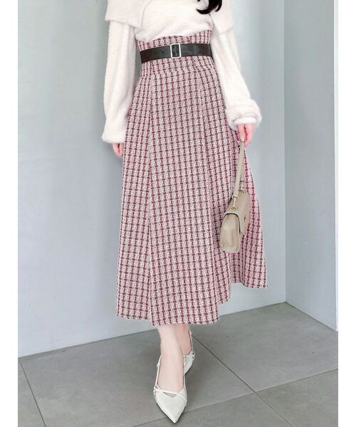 dazzlin（ダズリン） スカート サイドタックベルトフレアスカート