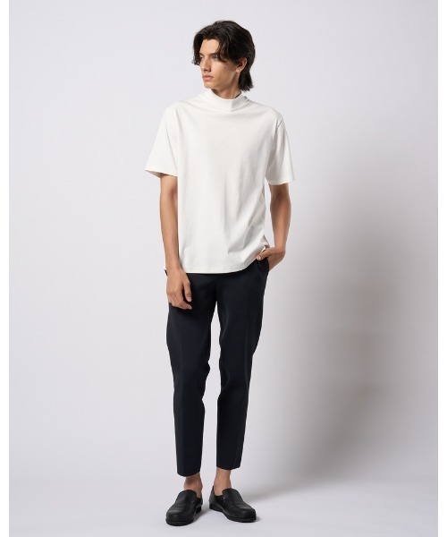 wjk スラックス function knit easy slacks (jacquard check) メンズ