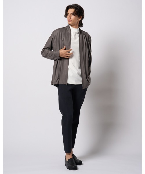 wjk スラックス function knit easy slacks (jacquard check) メンズ