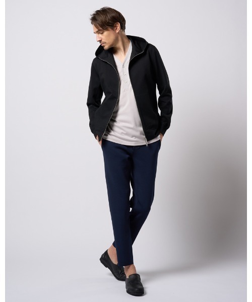 wjk スラックス function knit easy slacks (jacquard check) メンズ