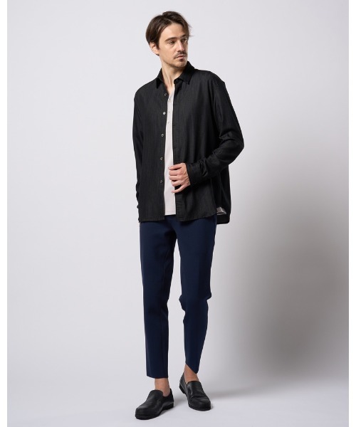 wjk スラックス function knit easy slacks (jacquard check) メンズ
