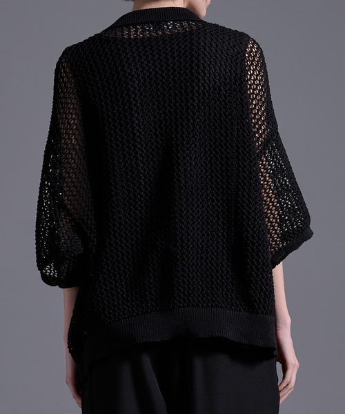 「Loose/ルース」 半袖ニット X-SMALL ライトグレー メンズ_画像4