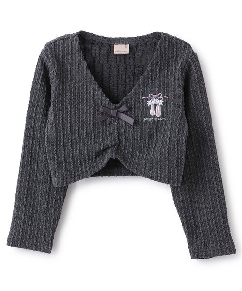 petit main カーディガン 「バレエ」ジャガードトップス キッズ 子供服