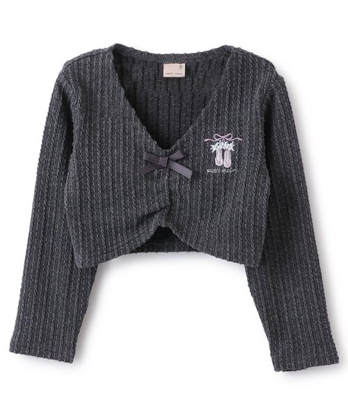 petit main カーディガン 「バレエ」ジャガードトップス キッズ 子供服
