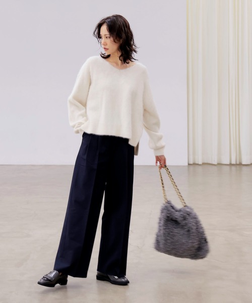 Jines(ジネス) ニット セーター フォックスカシミヤ Vネックプル Jines(ジネス) ニット セーター フォックスカシミヤ Vネックプル