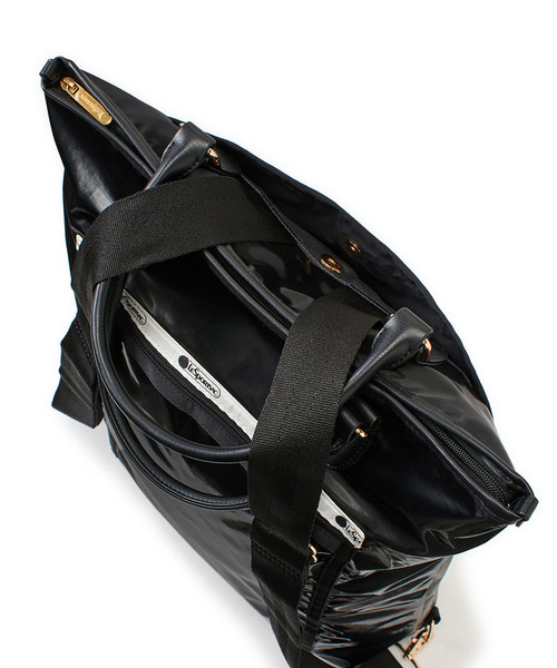 LeSportsacTH CITY KNAPSACKアップタウンブラックシャイン レスポートサック LeSportsac TH CITY KNAPSACK （アップタウン