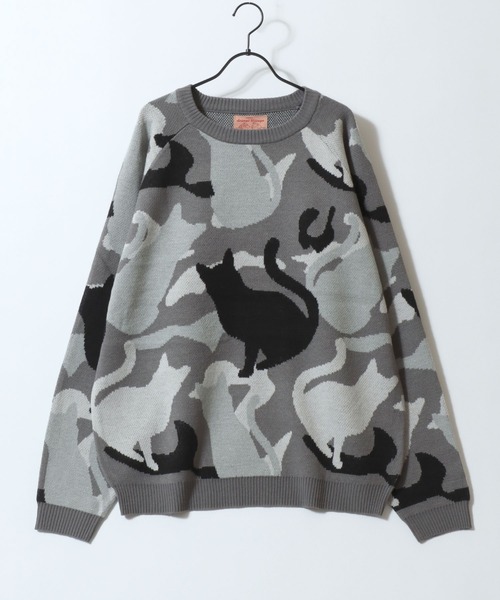 SITRY（シトリー） セーター ニット Cat Camouflage Pattern Double