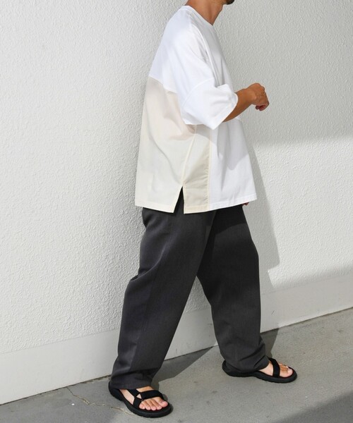 「SHIPS any」 半袖Tシャツ MEDIUM ネイビー メンズ_画像4