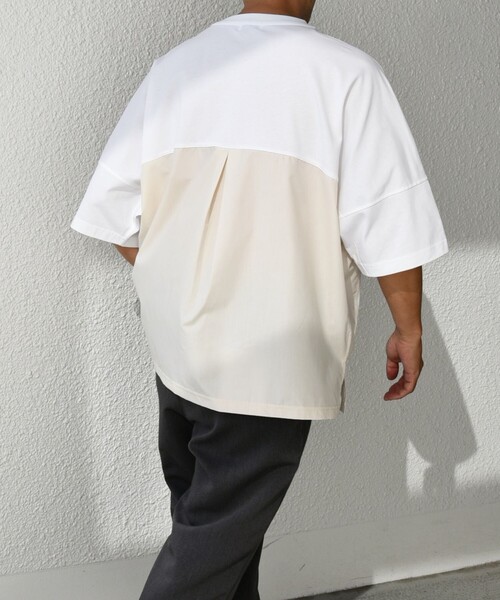 「SHIPS any」 半袖Tシャツ MEDIUM ネイビー メンズ_画像7