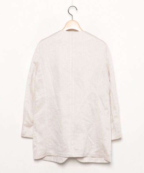 「B7」 ノーカラージャケット 38 ベージュ レディース_画像2