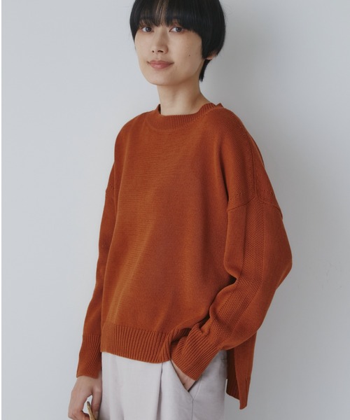 「human woman」 長袖ニット MEDIUM ベージュ レディース_画像2