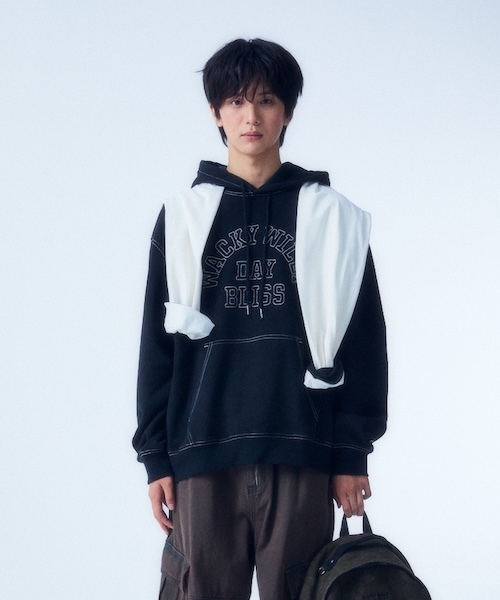パーカー TYPO GRAPHIC STITCH HOODIE SWEATSHIRT メンズ レディース