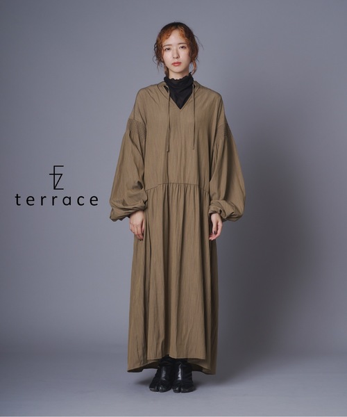 terrace ワンピース スモッキングギャザーワンピース : ZOZOTOWN Yahoo