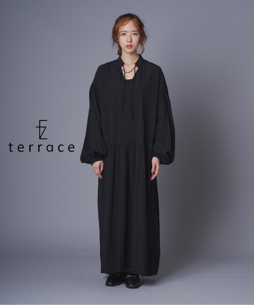 terrace ワンピース スモッキングギャザーワンピース : ZOZOTOWN Yahoo