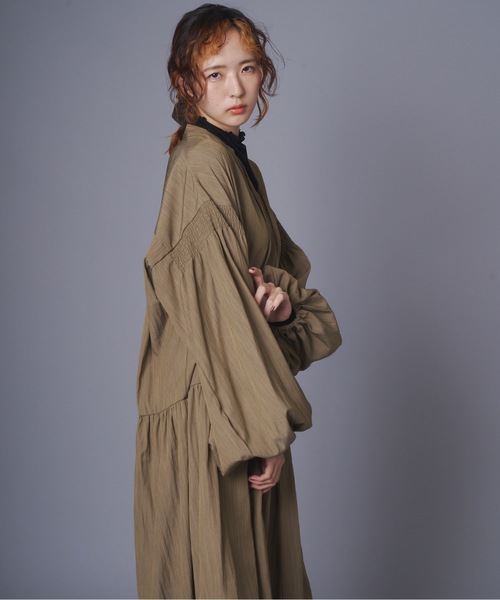 terrace ワンピース スモッキングギャザーワンピース : ZOZOTOWN Yahoo
