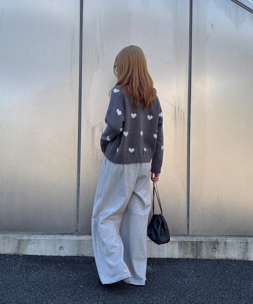 I-SOOK（アイスー） カーディガン 「ISOOK / アイスー」ハート柄ニット