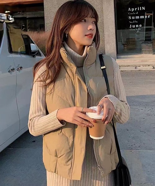 AsheKsha ベスト ジレ 「新作」シンプルで暖かいダウンベスト