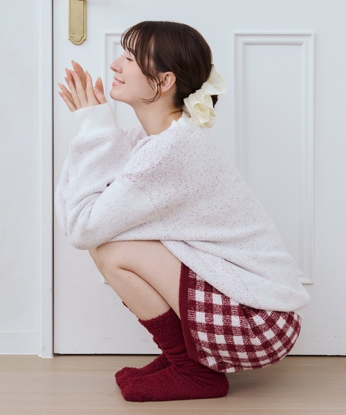 パジャマ ルームウェア fluffy knit setup/モコモコセットアップ