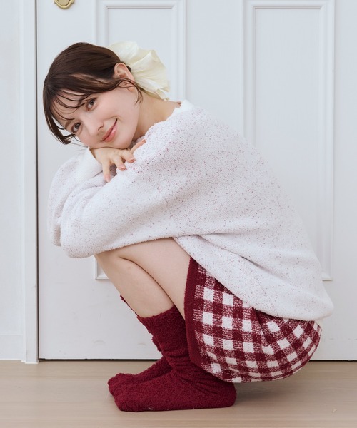 パジャマ ルームウェア fluffy knit setup/モコモコセットアップ