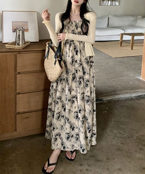 「Miniministore」 キャミソールワンピース L ベージュ レディース_画像3