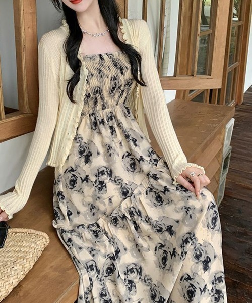 「Miniministore」 キャミソールワンピース L ベージュ レディース_画像8